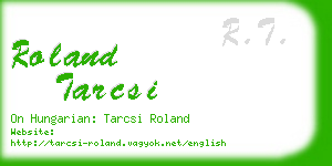 roland tarcsi business card